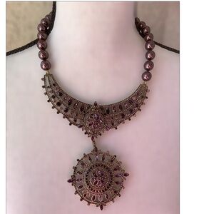Heidi Daus Purple Swarovski crystal necklace